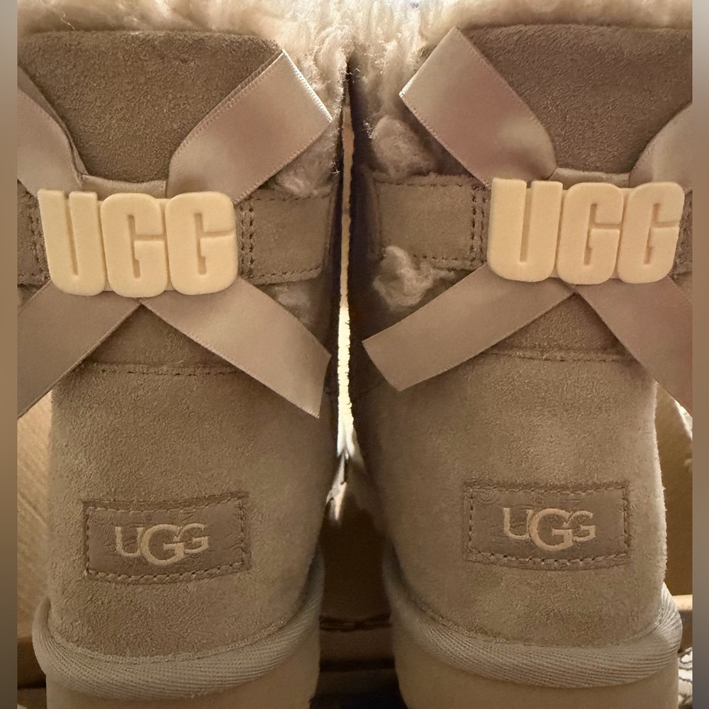 UGG Mini Bailey Boots with Bow Accent